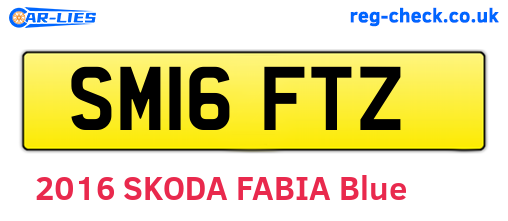 SM16FTZ are the vehicle registration plates.