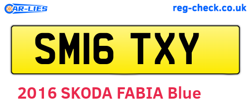 SM16TXY are the vehicle registration plates.