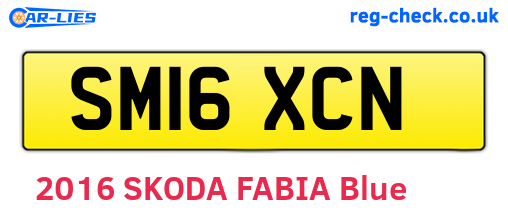 SM16XCN are the vehicle registration plates.