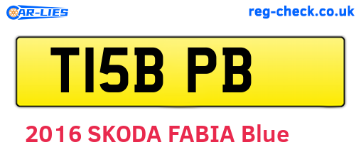 T15BPB are the vehicle registration plates.