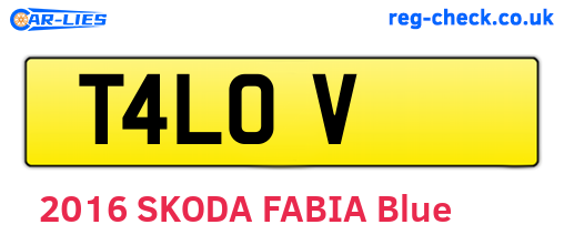 T4LOV are the vehicle registration plates.