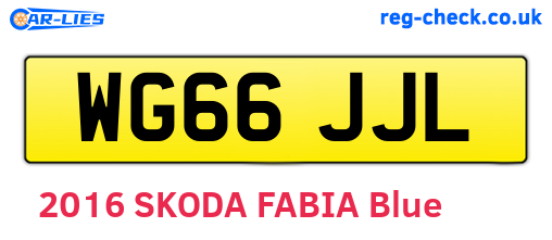 WG66JJL are the vehicle registration plates.