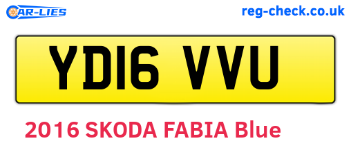 YD16VVU are the vehicle registration plates.