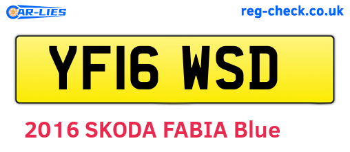 YF16WSD are the vehicle registration plates.