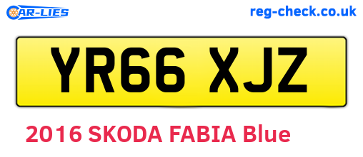 YR66XJZ are the vehicle registration plates.