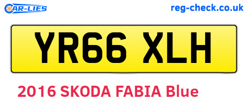 YR66XLH are the vehicle registration plates.