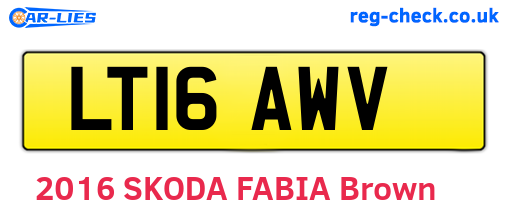LT16AWV are the vehicle registration plates.