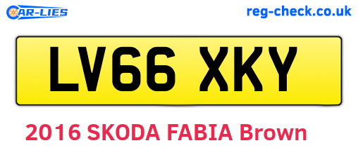 LV66XKY are the vehicle registration plates.