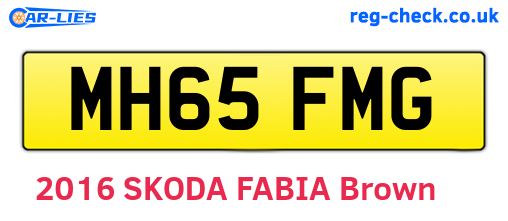 MH65FMG are the vehicle registration plates.