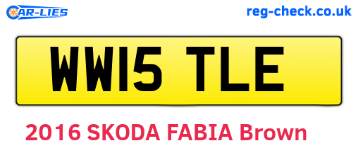WW15TLE are the vehicle registration plates.