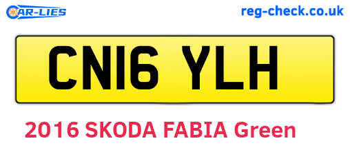 CN16YLH are the vehicle registration plates.