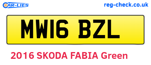 MW16BZL are the vehicle registration plates.