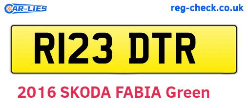 R123DTR are the vehicle registration plates.
