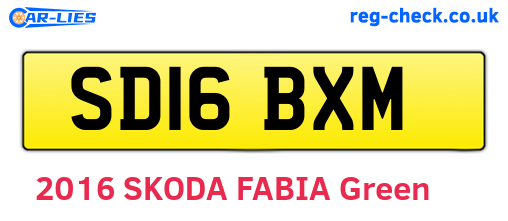 SD16BXM are the vehicle registration plates.