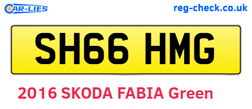 SH66HMG are the vehicle registration plates.