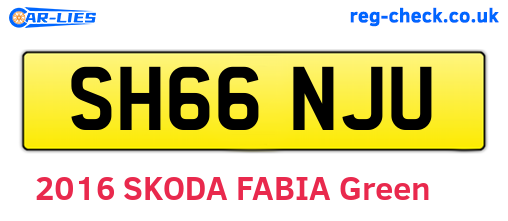SH66NJU are the vehicle registration plates.