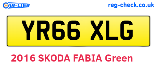 YR66XLG are the vehicle registration plates.