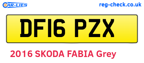 DF16PZX are the vehicle registration plates.