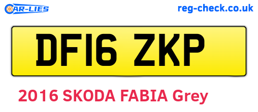DF16ZKP are the vehicle registration plates.