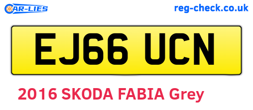 EJ66UCN are the vehicle registration plates.