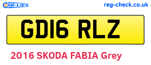 GD16RLZ are the vehicle registration plates.