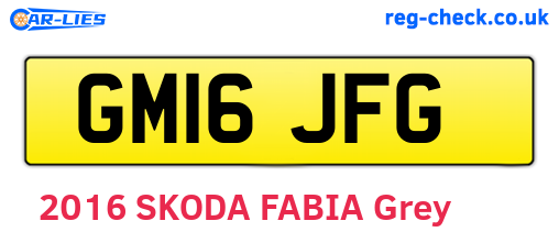 GM16JFG are the vehicle registration plates.