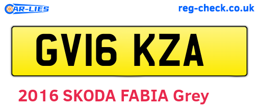 GV16KZA are the vehicle registration plates.