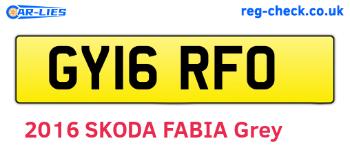 GY16RFO are the vehicle registration plates.