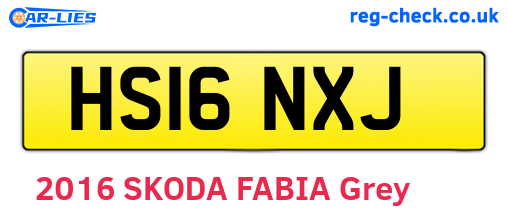 HS16NXJ are the vehicle registration plates.