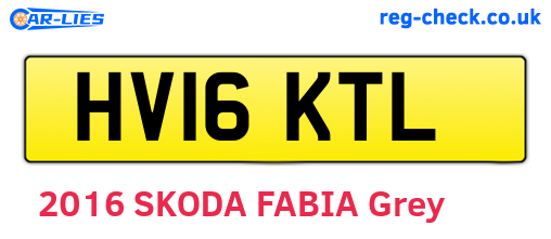 HV16KTL are the vehicle registration plates.