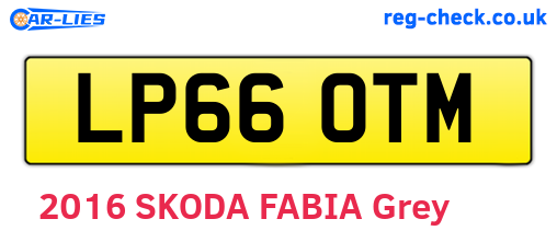 LP66OTM are the vehicle registration plates.