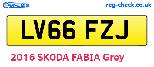 LV66FZJ are the vehicle registration plates.