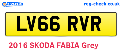 LV66RVR are the vehicle registration plates.