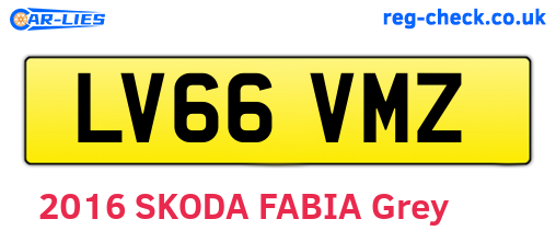 LV66VMZ are the vehicle registration plates.