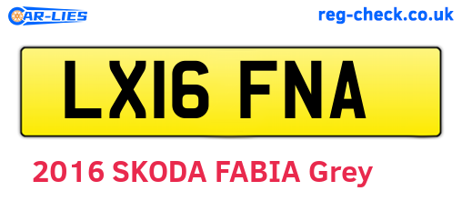 LX16FNA are the vehicle registration plates.