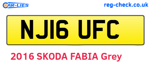 NJ16UFC are the vehicle registration plates.