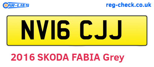NV16CJJ are the vehicle registration plates.