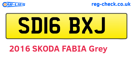 SD16BXJ are the vehicle registration plates.