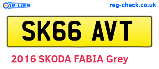 SK66AVT are the vehicle registration plates.