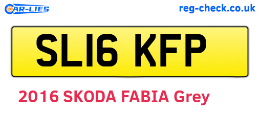 SL16KFP are the vehicle registration plates.