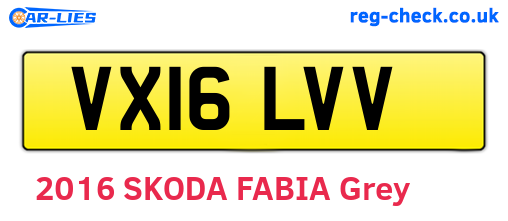 VX16LVV are the vehicle registration plates.