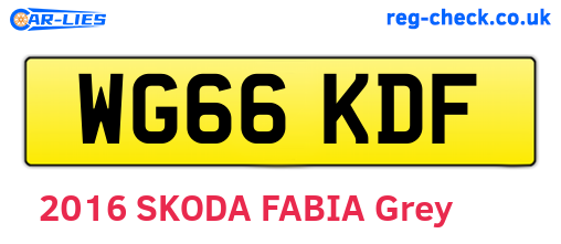 WG66KDF are the vehicle registration plates.