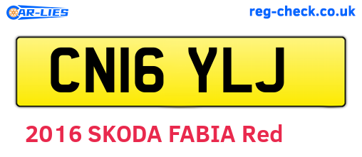 CN16YLJ are the vehicle registration plates.