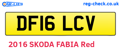 DF16LCV are the vehicle registration plates.