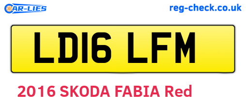 LD16LFM are the vehicle registration plates.
