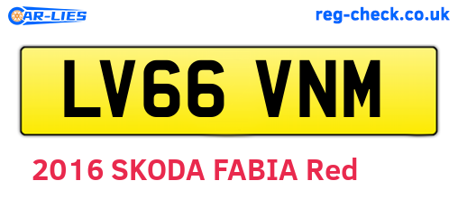 LV66VNM are the vehicle registration plates.