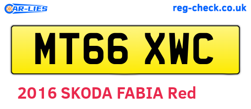 MT66XWC are the vehicle registration plates.
