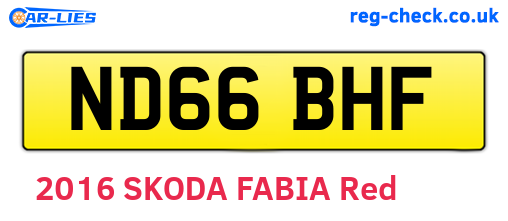 ND66BHF are the vehicle registration plates.
