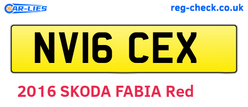 NV16CEX are the vehicle registration plates.
