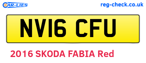 NV16CFU are the vehicle registration plates.